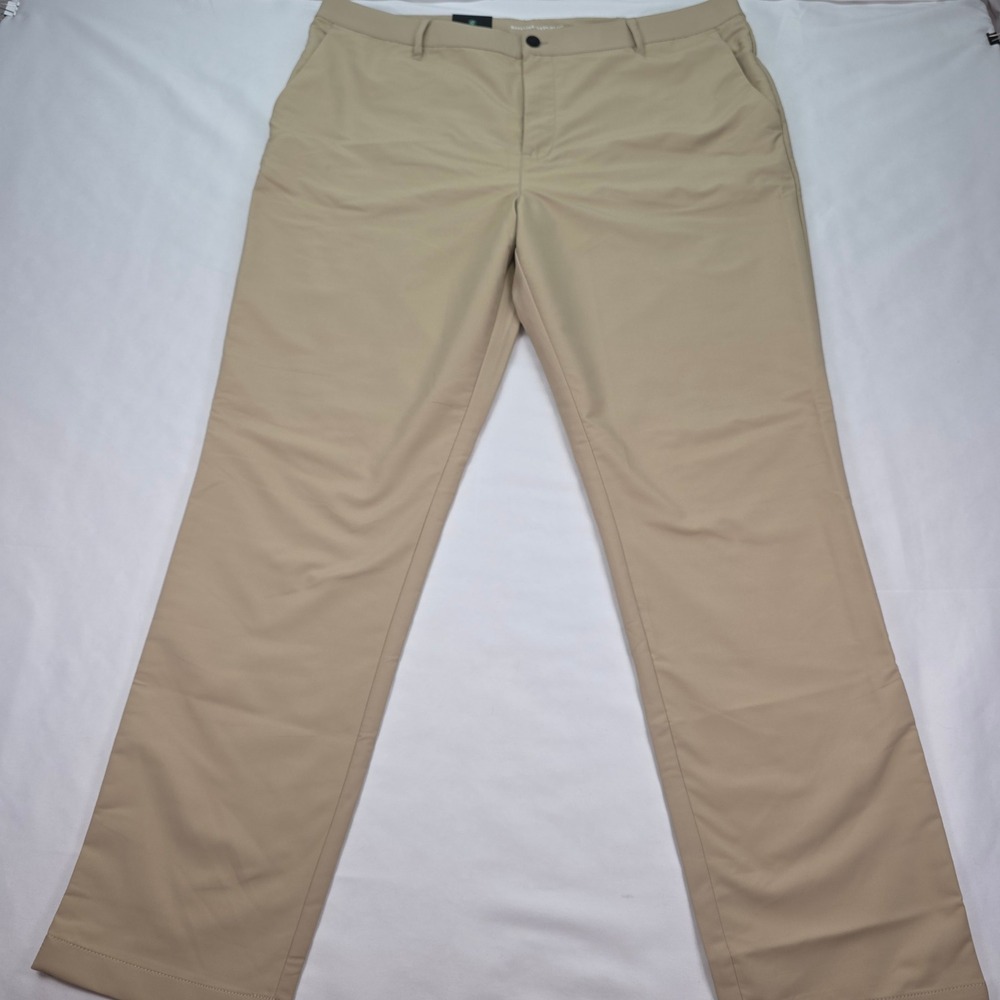 Banana Republic Mens Flat‎ Front Pants Khaki Tan Straight Leg 40x32 Golf NWT